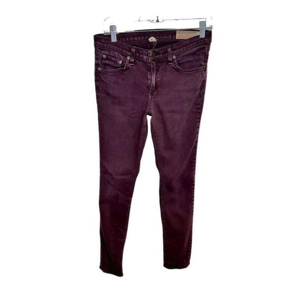Rag & Bone Plum Purple Skinny Jean Mid Rise Stretchy Women 28 - Picture 1 of 3